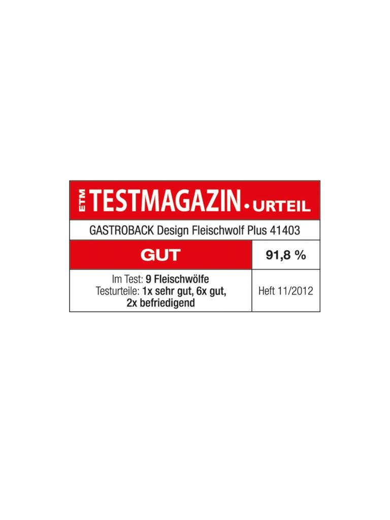 GASTROBACK | Design Fleischwolf Plus 41403 | silber