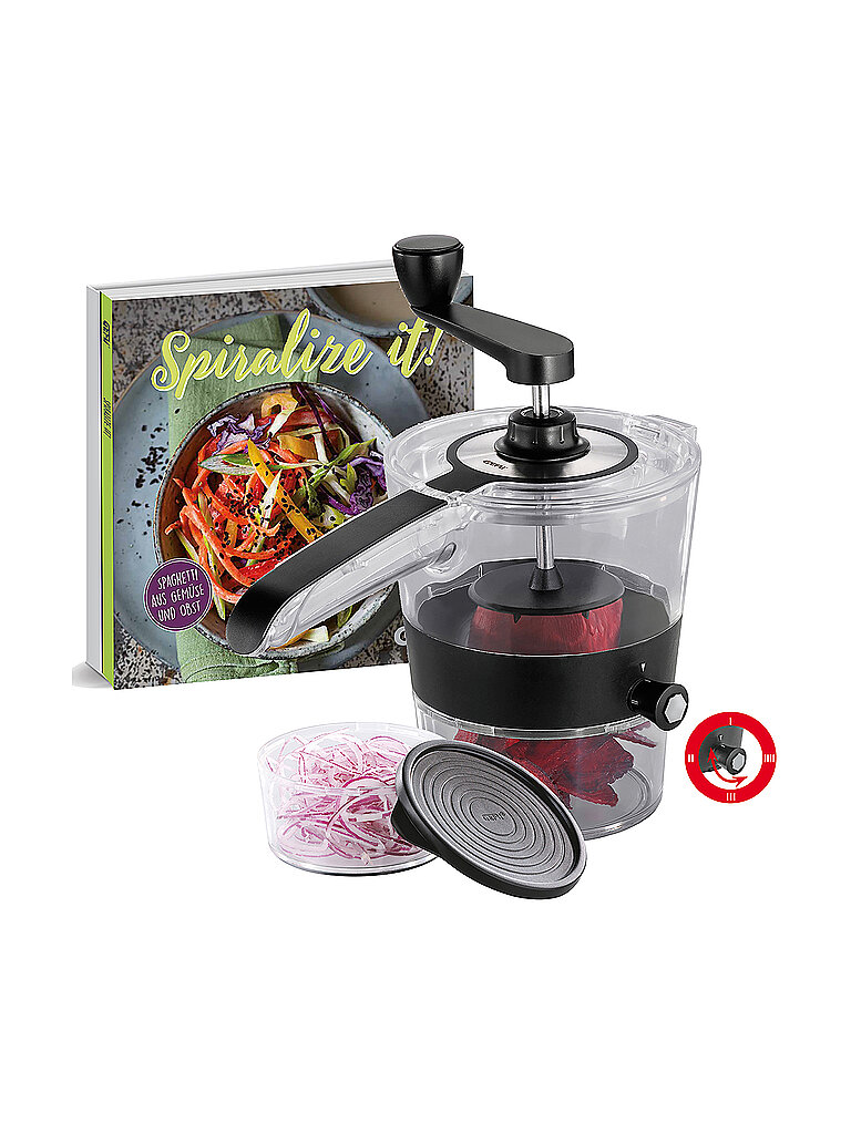 GEFU Spiralschneider SPIRALFIX® + Kochbuch SPIRALIZE IT Set keine Farbe