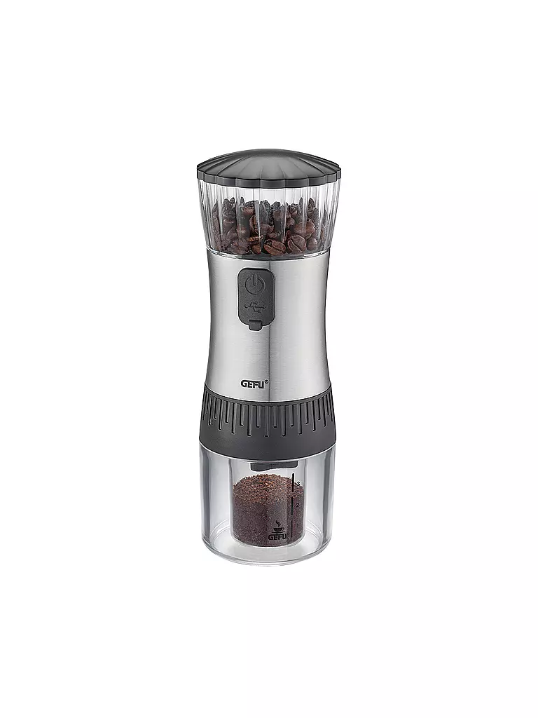 GEFU | Kaffeemühle POLVE, elektrisch USB | silber
