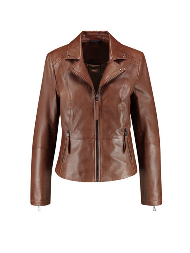 GERRY WEBER Lederjacke  braun | 38