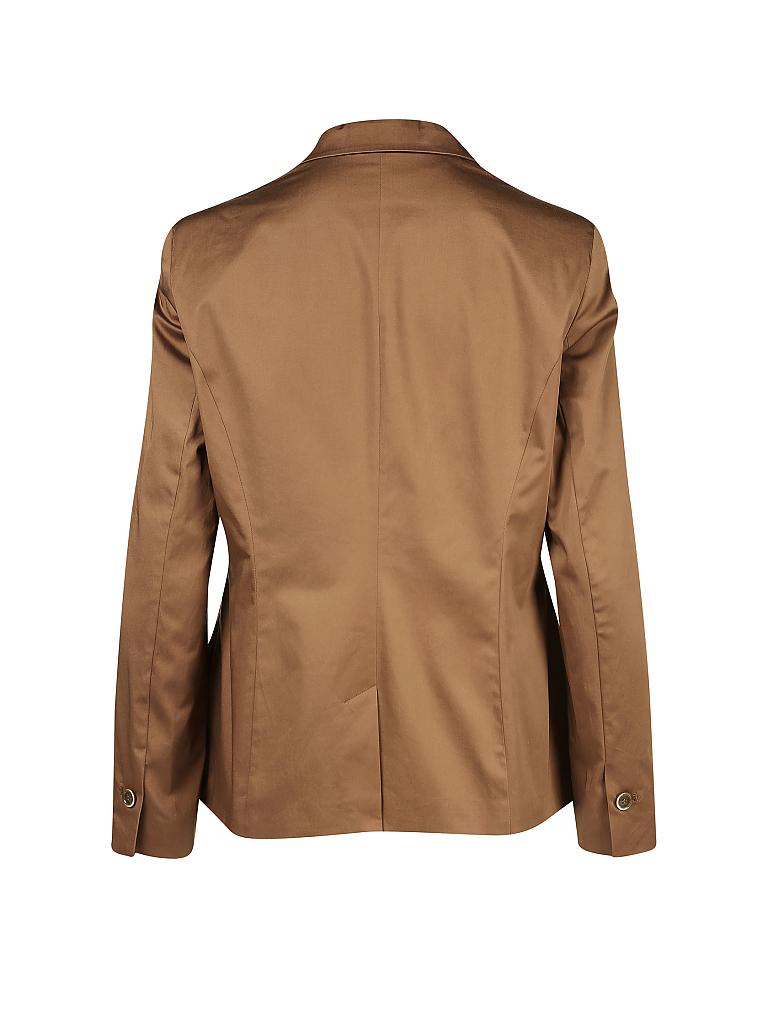 LZPCarra Blazer sciancrato da donna, elegante, tinta unita, a maniche lunghe, per primavera, leggera, doppiopetto, aperto, slim fit, per il tempo libero, giacca a bavero, beige., S