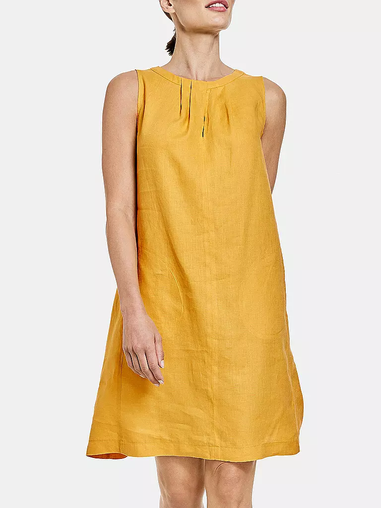 GERRY WEBER | Leinenkleid  | gelb
