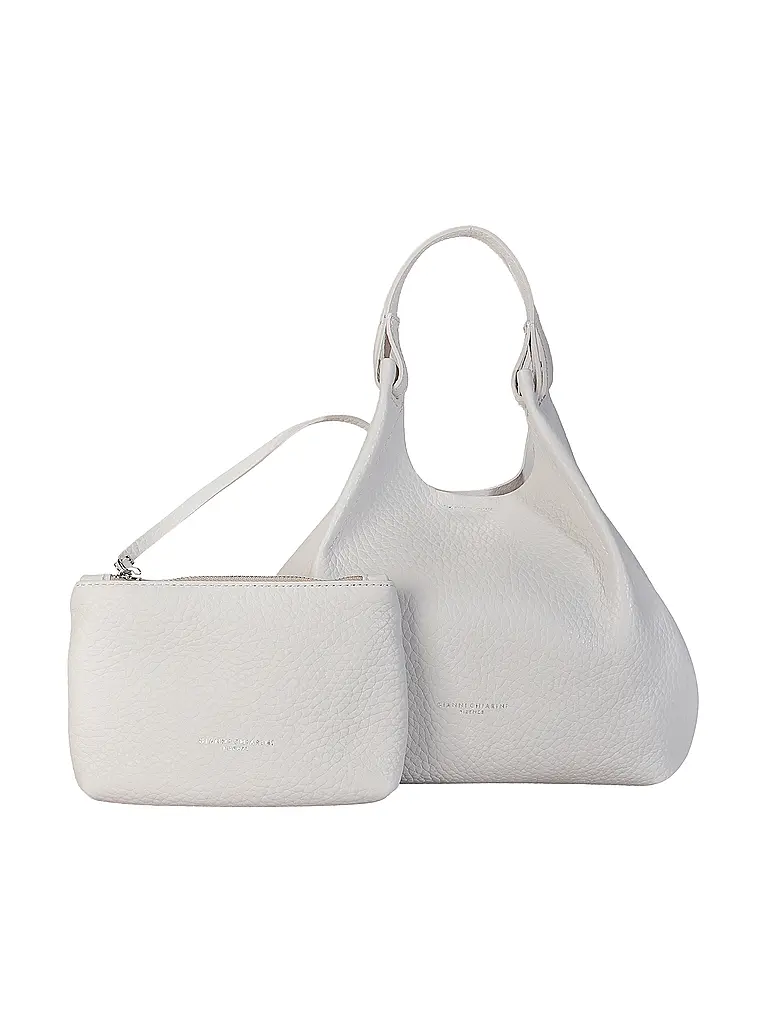 GIANNI CHIARINI | Ledertasche - Hobo Bag DUA  | Weiss