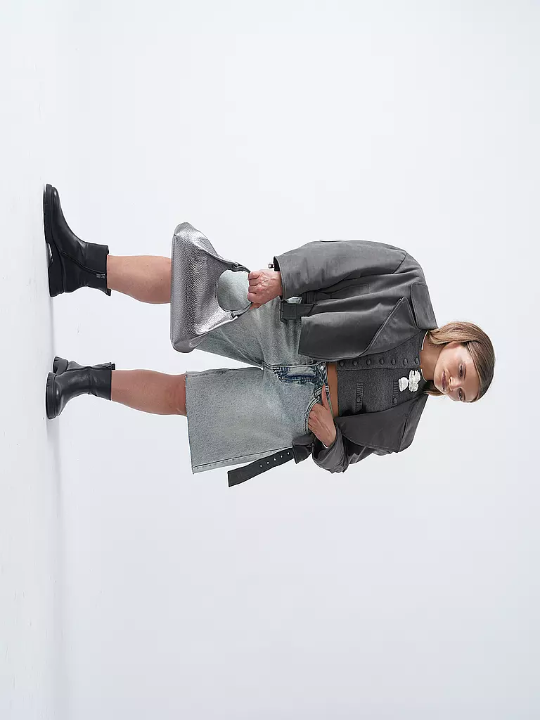 GIANNI CHIARINI | Ledertasche - Hobo Bag DUA  | silber