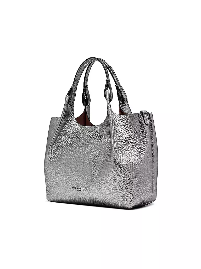 GIANNI CHIARINI | Ledertasche - Hobo Bag DUA  | silber
