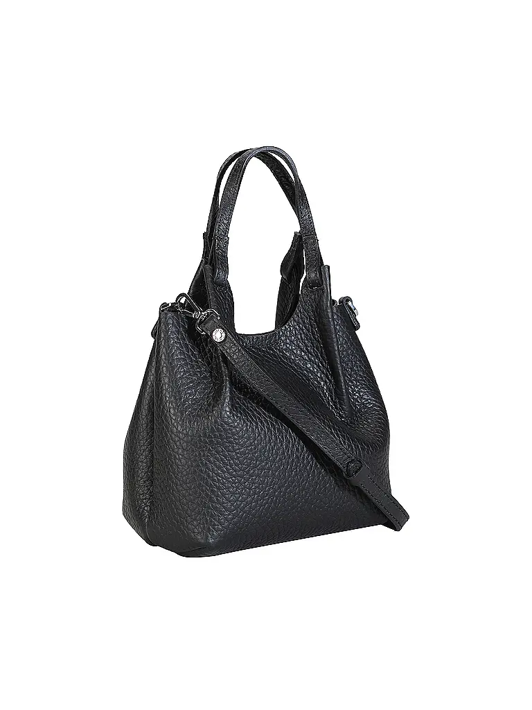 GIANNI CHIARINI | Ledertasche - Hobo Bag DUA Small | Schwarz
