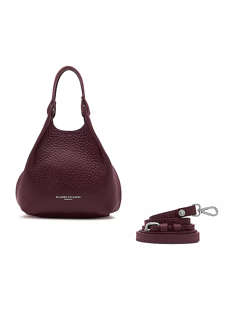 GIANNI CHIARINI | Ledertasche - Hobo Bag DUA Small | dunkelrot