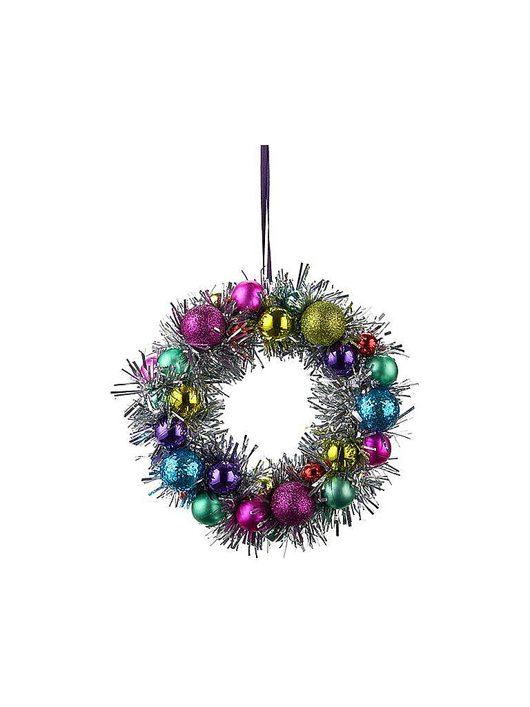 GIFT COMPANY | Weihnachtsdeko Kranz 14,5cm bunt | bunt