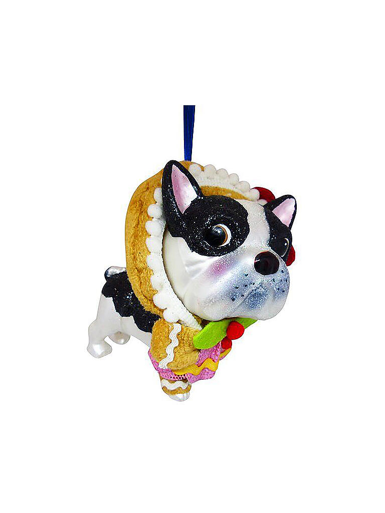 GIFT COMPANY | Weihnachtsschmuck Bulldogge 11,5cm bunt | bunt