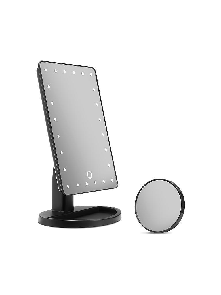 GILLIAN JONES | Spiegel - LED Table Mirror / Bluetooth ( black - 27x16,5x15,5 cm ) | schwarz