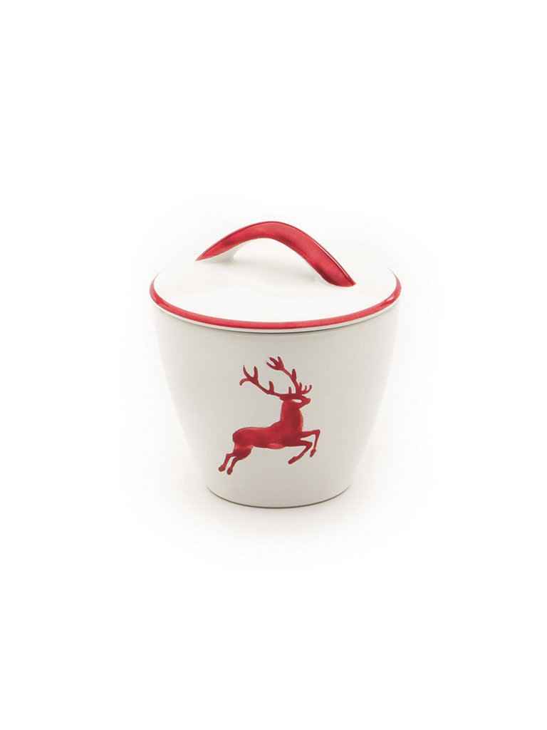 GMUNDNER KERAMIK Zuckerdose Gourmet Rubinroter Hirsch 9cm rot – GMUNDNER KERAMIK