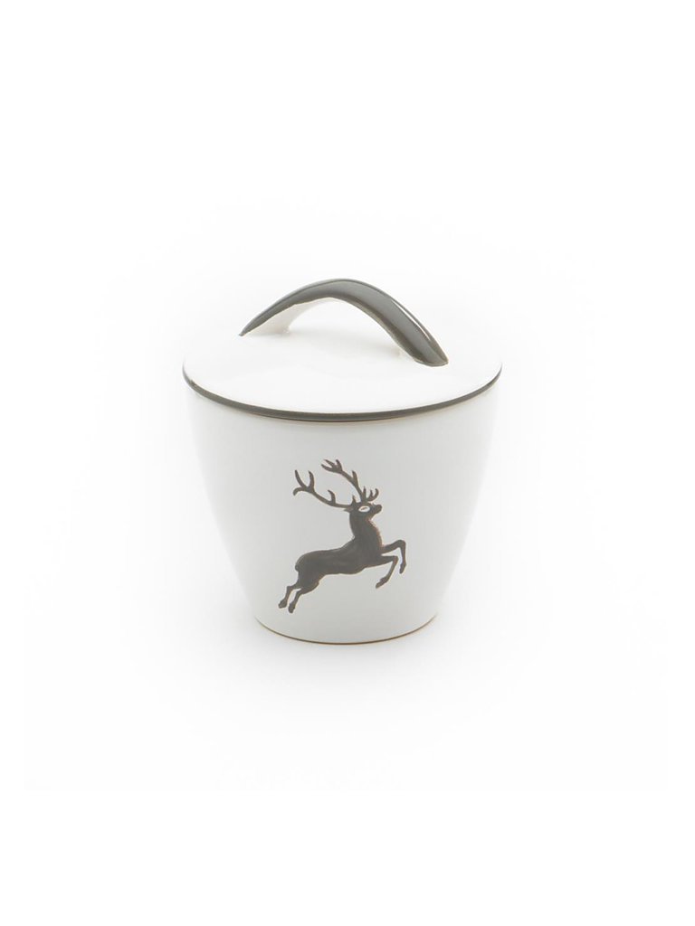 GMUNDNER KERAMIK Zuckerdose Gourmet Grauer Hirsch 9cm grau – GMUNDNER KERAMIK