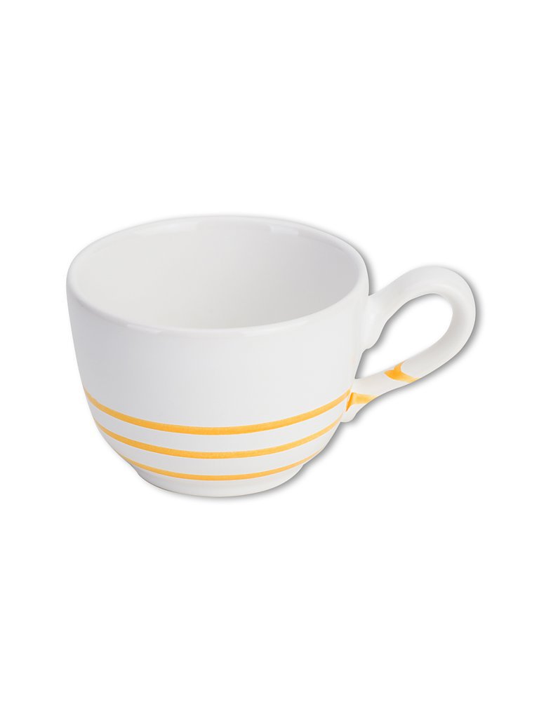 GMUNDNER KERAMIK Kaffee-Tasse glatt 0,19l Pur geflammt Gelb gelb