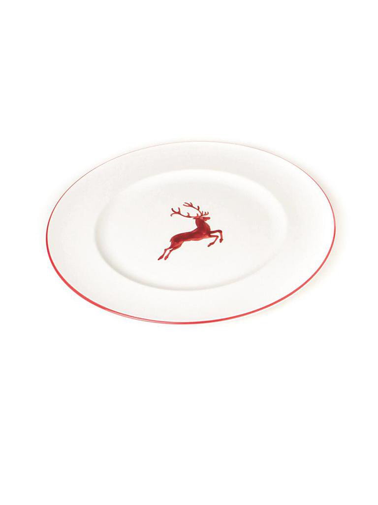 GMUNDNER KERAMIK | Dessertteller Gourmet "Rubinroter Hirsch" 22cm | rot