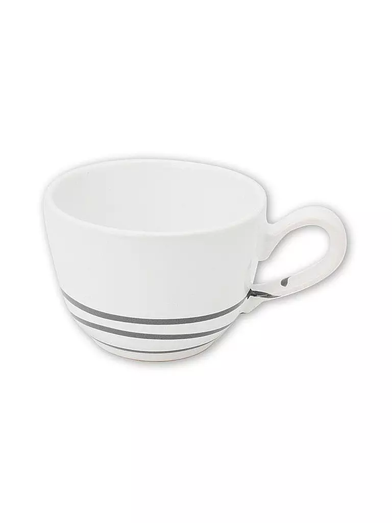 GMUNDNER KERAMIK | Kaffee-Tasse glatt 0,19l "Pur geflammt Grau" | grau