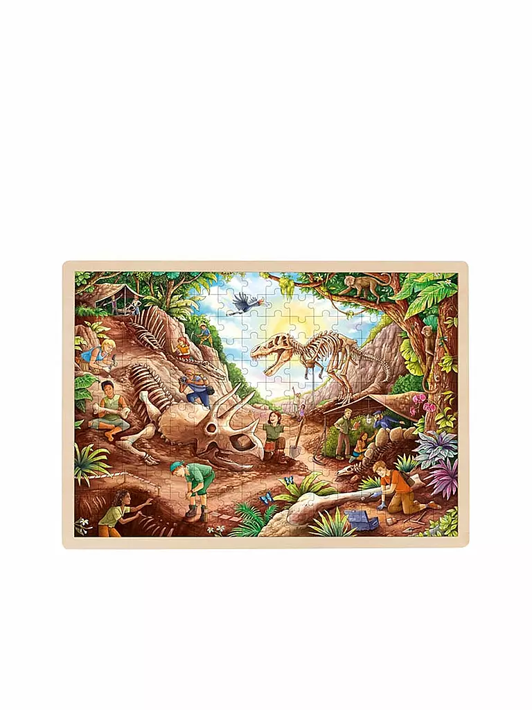 Goki Einlegepuzzle 'Auf Dem Flughafen' – 96 Teile Aus Holz, 40x30 Cm, Für Kinder Ab 3