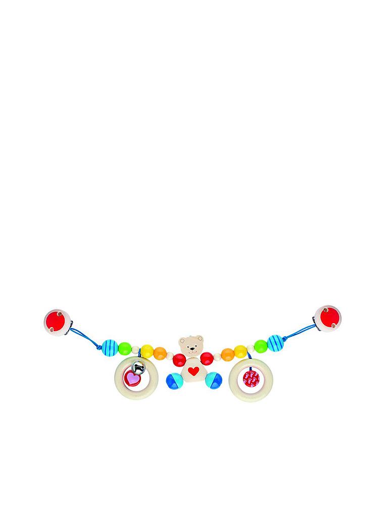 Goki Kinderwagenkette Eichhörnchen Aus Naturmaterial – Niedliches Spielzeug Für Babys, Mit Clips Zum Befestigen