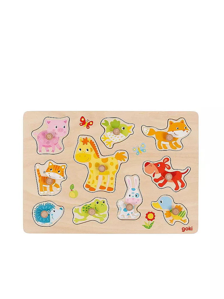 GOKI | Steckpuzzle Tierkinder | keine Farbe