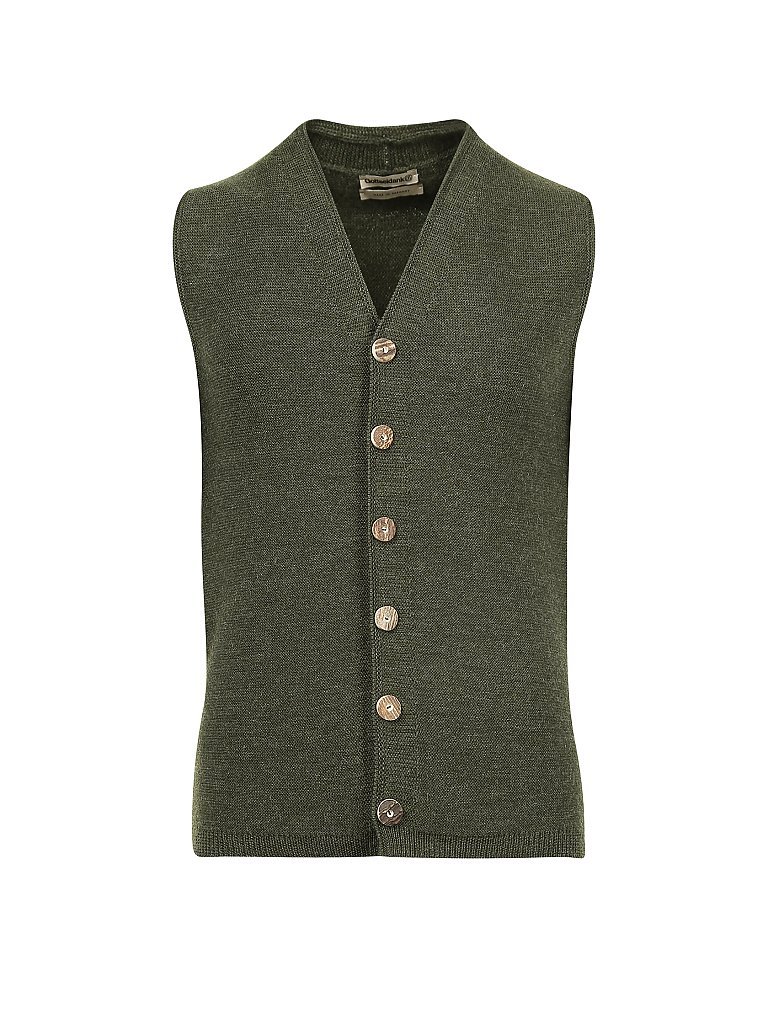 GOTTSEIDANK Strickgilet  Theodor  grün | S
