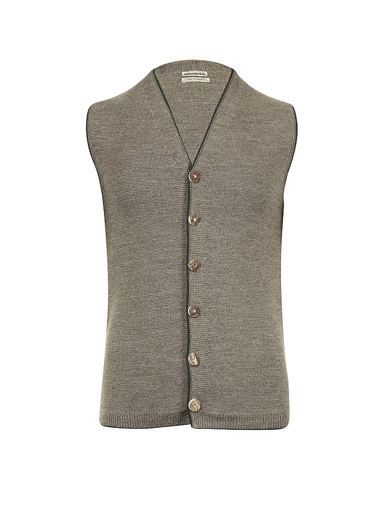 GOTTSEIDANK Strickgilet  Theodor  olive | S