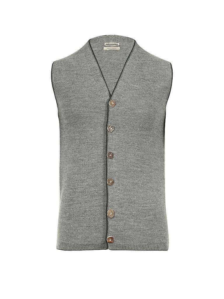 GOTTSEIDANK Strickgilet  Theodor  grau | S