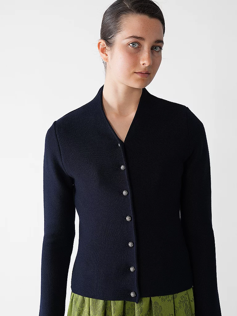 Gottseidank Trachten Strickweste Anna Blau | S-image