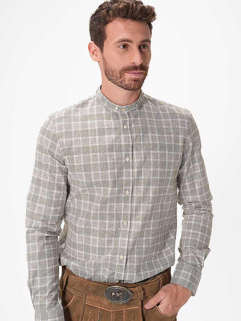 Gottseidank Herren Olive Trachtenhemd Lenz | Klein