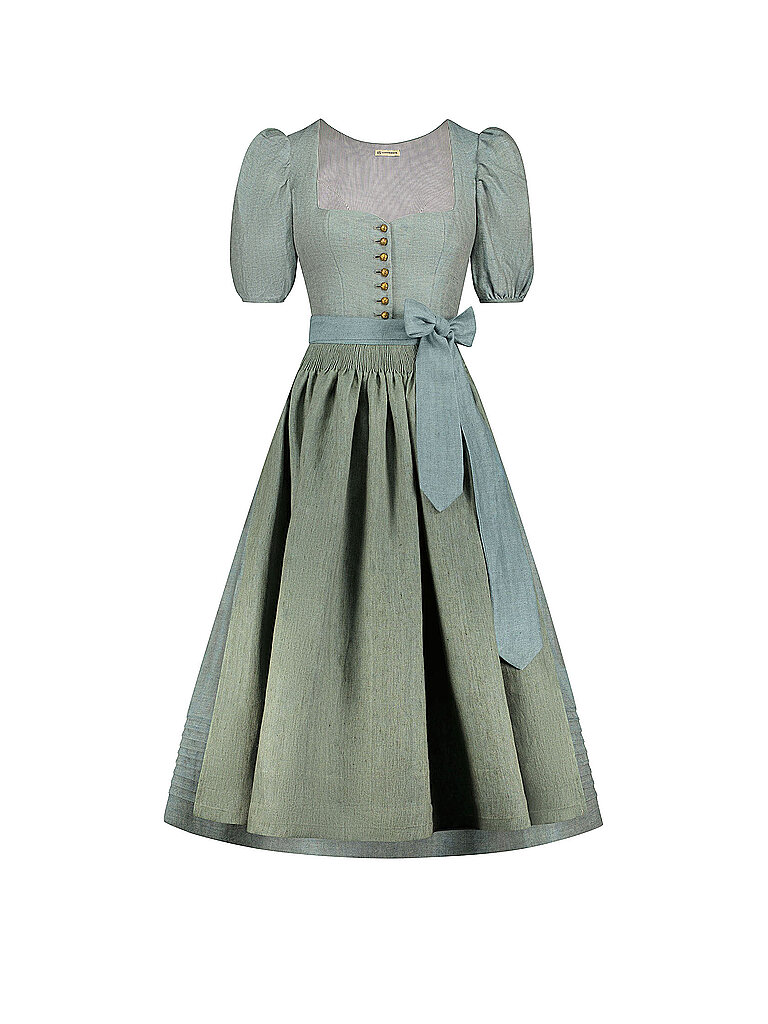 Gottseidank Damen Hellgrün Dirndl Lina 80Cm | Größe 38