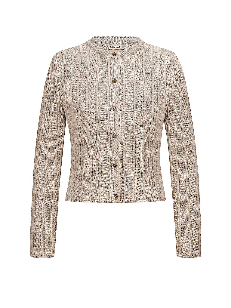 Gottseidank Damen Creme Trachten Strickjacke Sophia | Groß