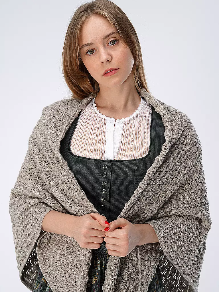 GOTTSEIDANK | Trachten Stola JOLANDA  | creme
