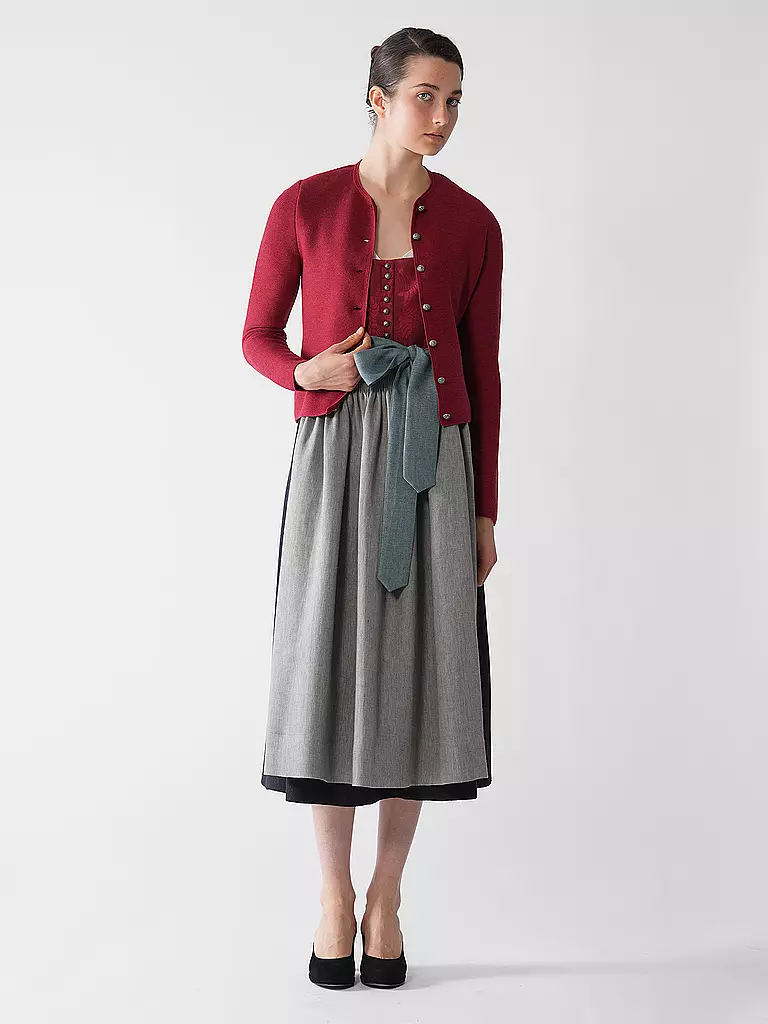GOTTSEIDANK | Trachten Strickjacke ALOISIA | dunkelrot