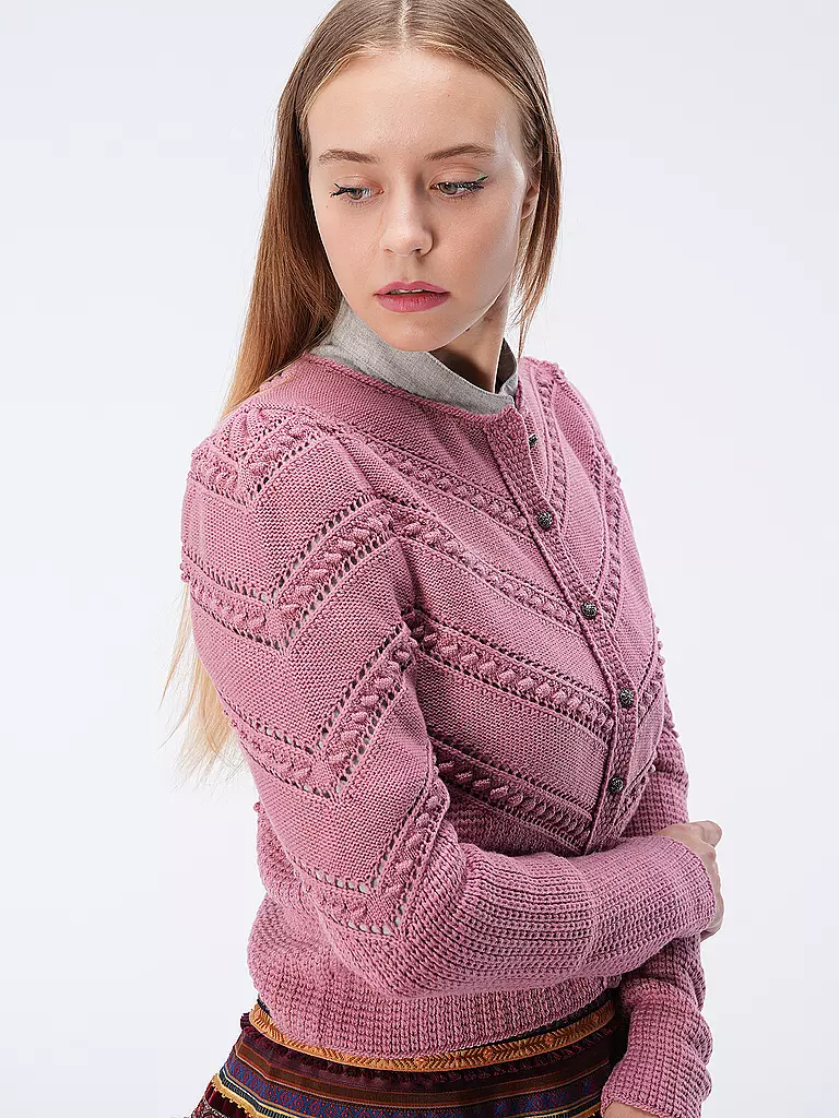 GOTTSEIDANK | Trachten Strickjacke OPHELIA | rosa