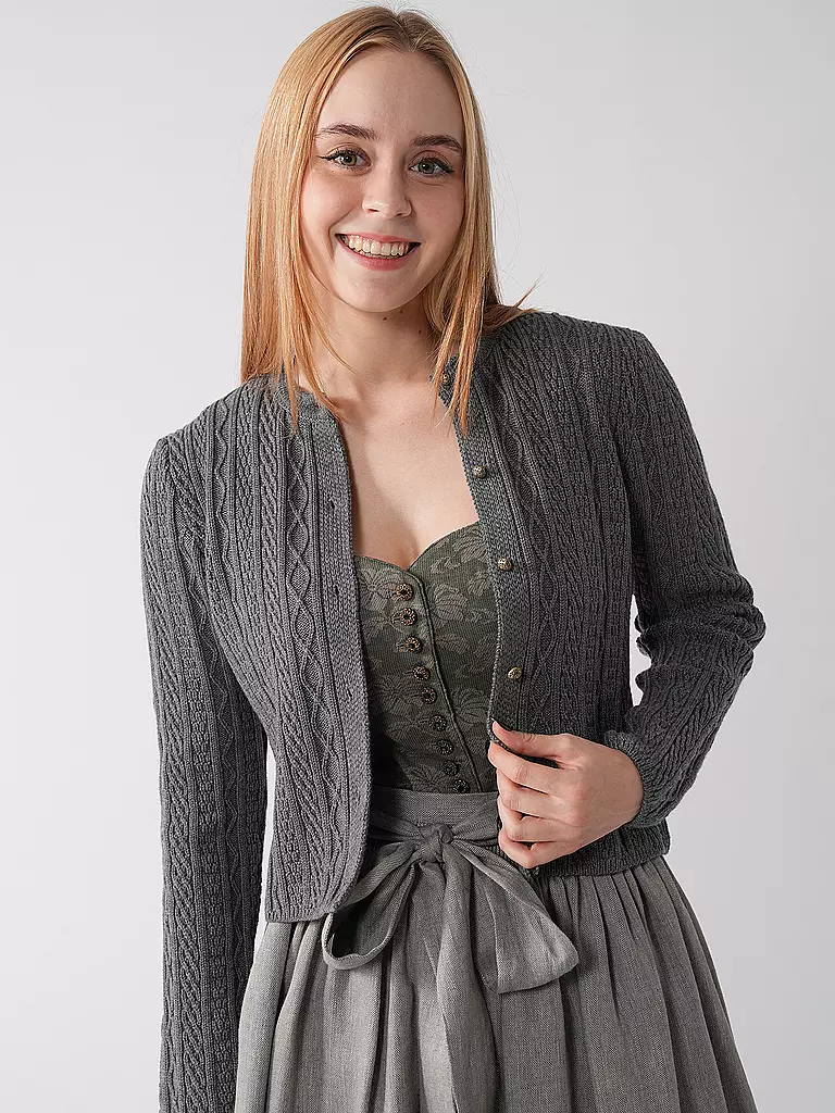 GOTTSEIDANK | Trachten Strickjacke SOPHIA | grau