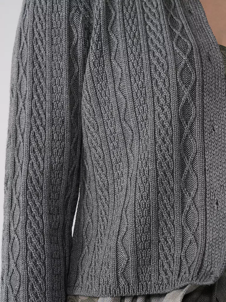 GOTTSEIDANK | Trachten Strickjacke SOPHIA | grau