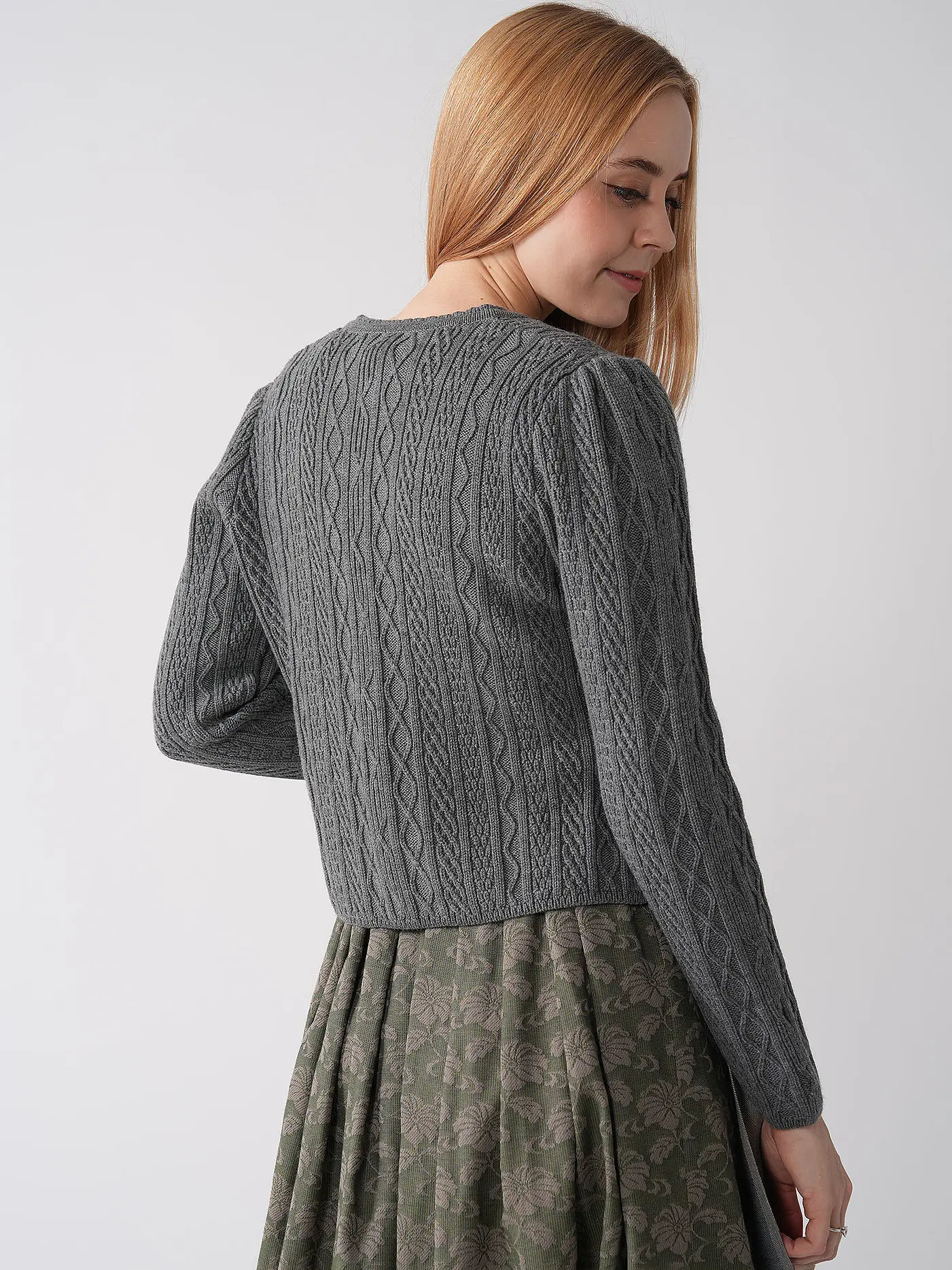 GOTTSEIDANK | Trachten Strickjacke SOPHIA | grau