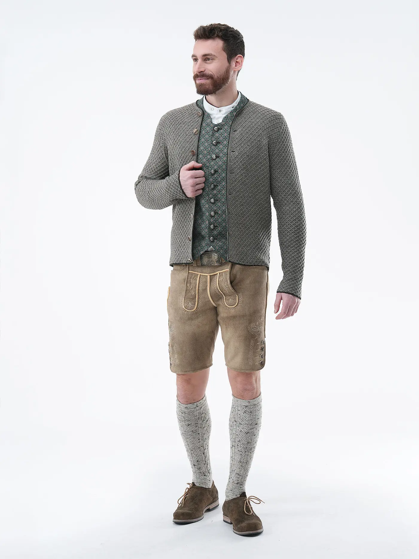 GOTTSEIDANK | Trachten Strickjacke XAVER  | beige