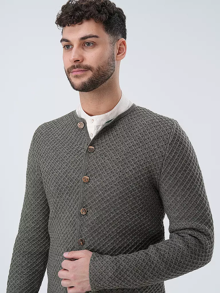 GOTTSEIDANK | Trachtenstrickjacke XAVER | olive