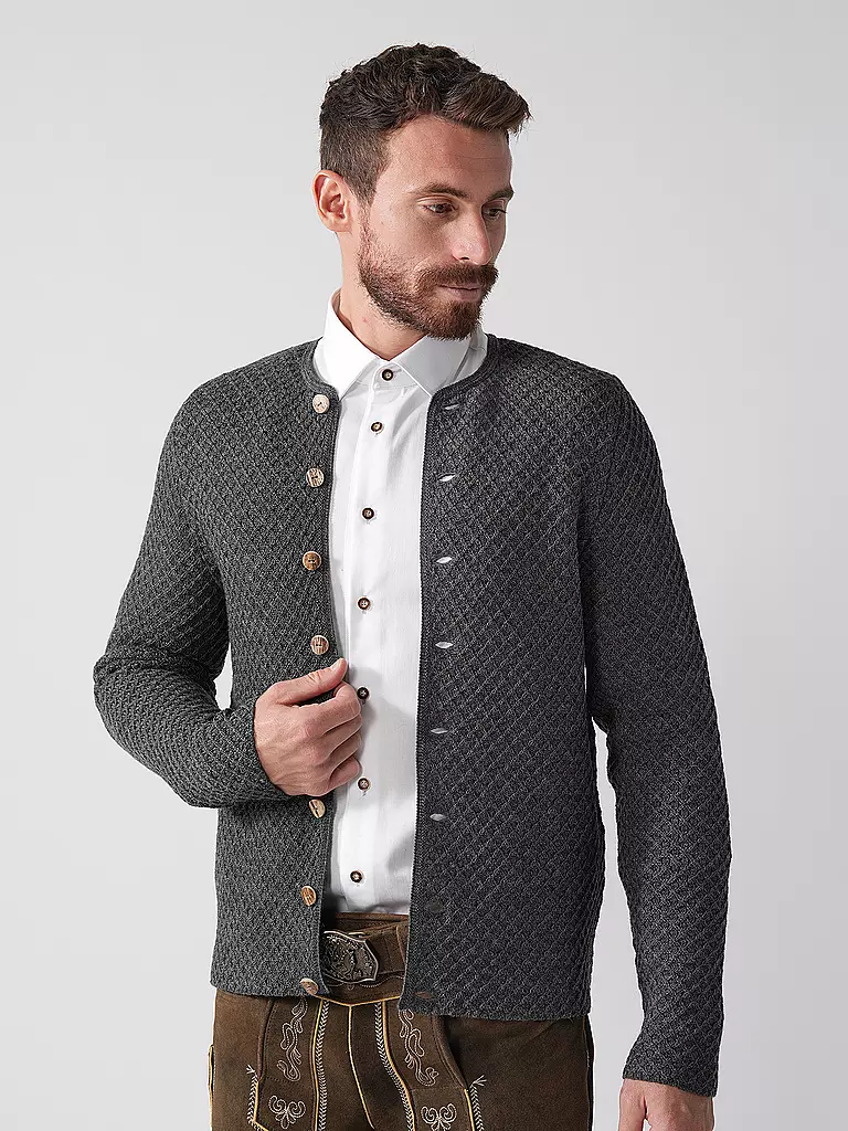 GOTTSEIDANK | Trachtenstrickjacke XAVER | grau