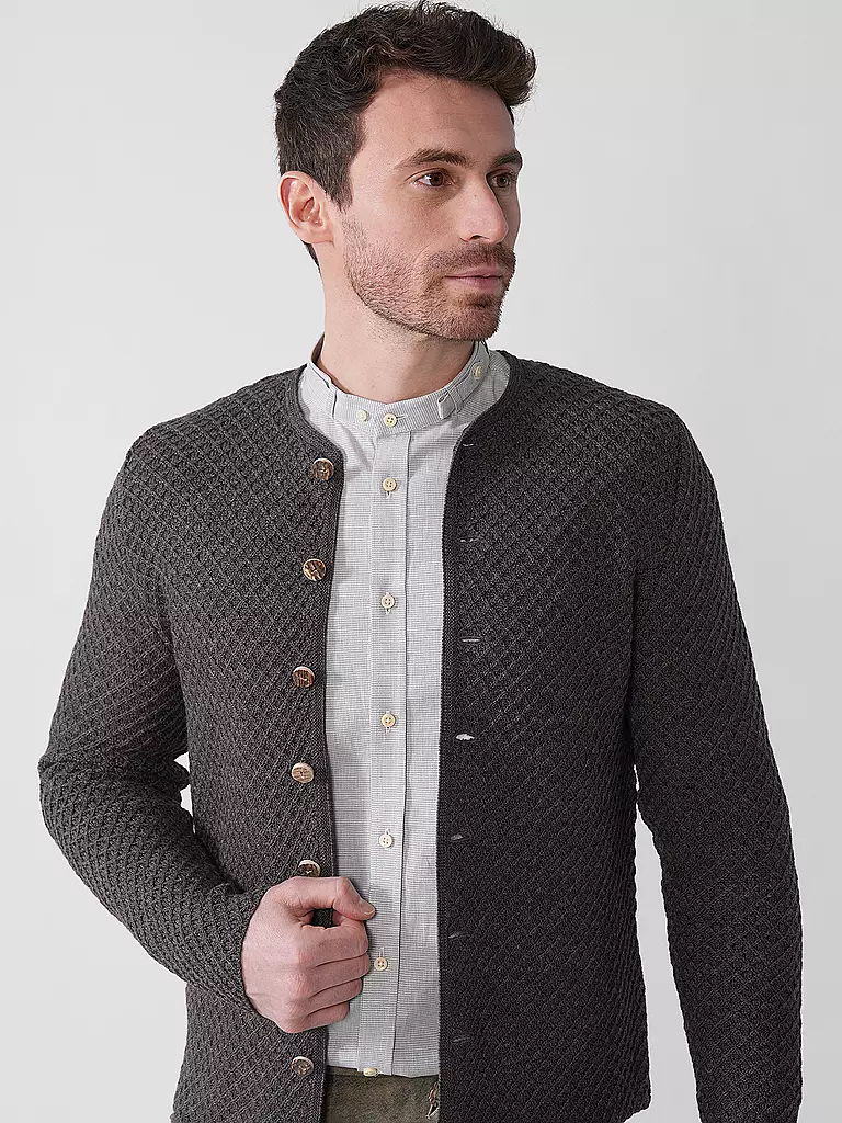 GOTTSEIDANK | Trachtenstrickjacke XAVER | blau