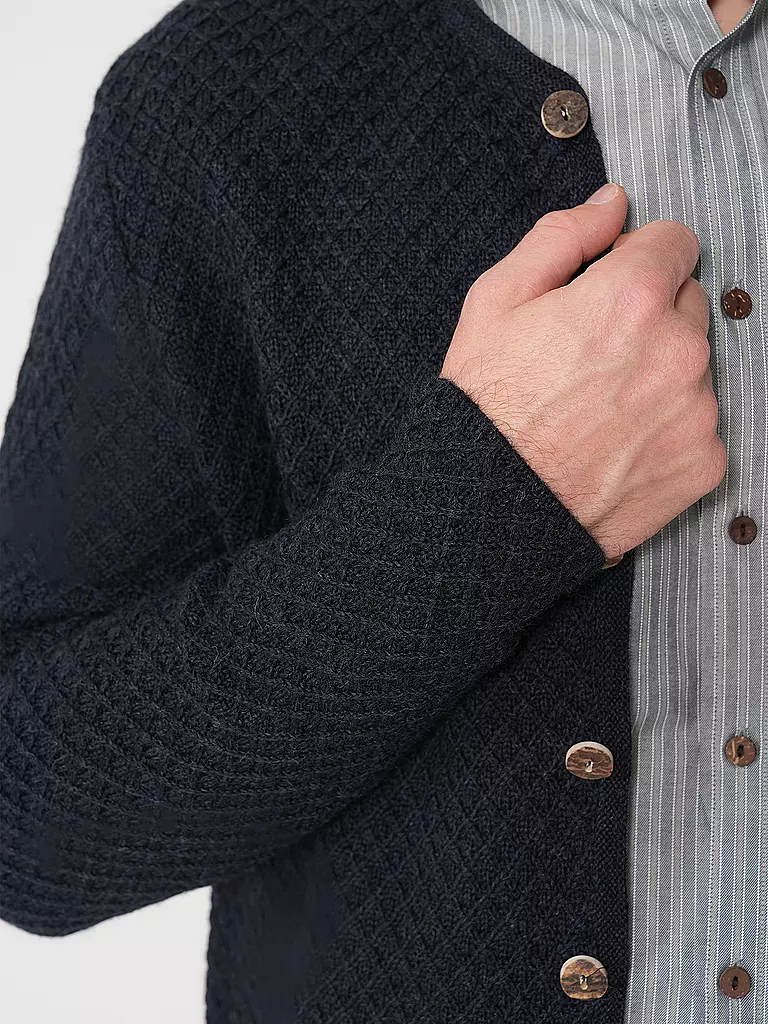 GOTTSEIDANK | Trachtenstrickjacke XAVER | blau