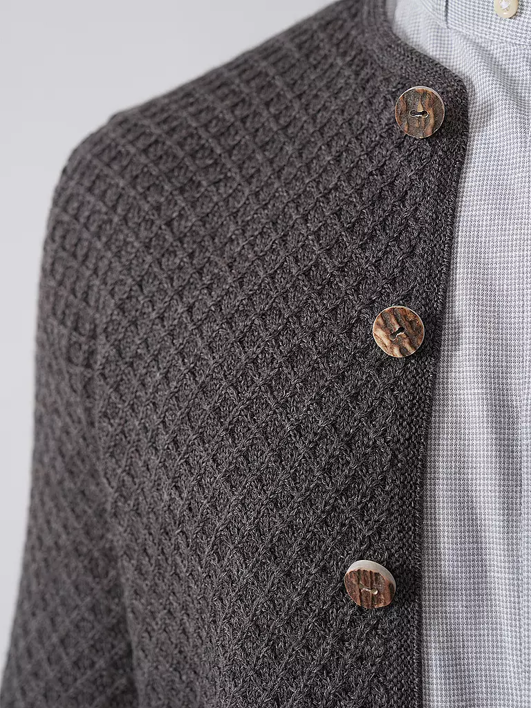 GOTTSEIDANK | Trachtenstrickjacke XAVER | blau