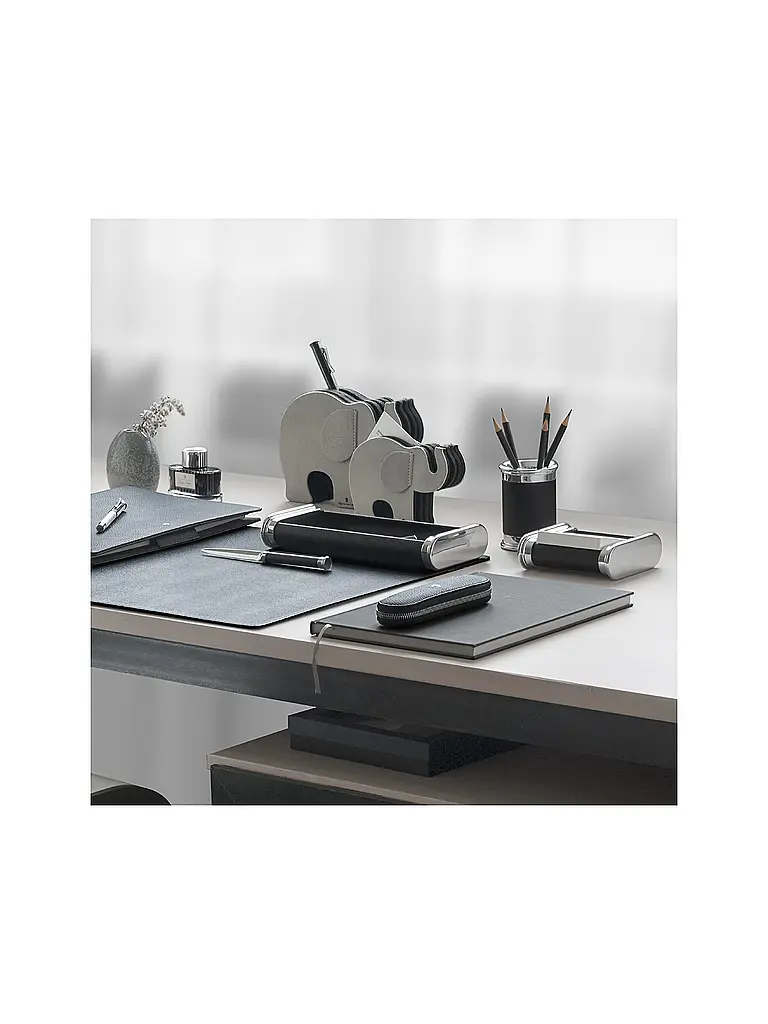 GRAF VON FABER-CASTELL | Stiftehalter rund Epsom Schwarz | 