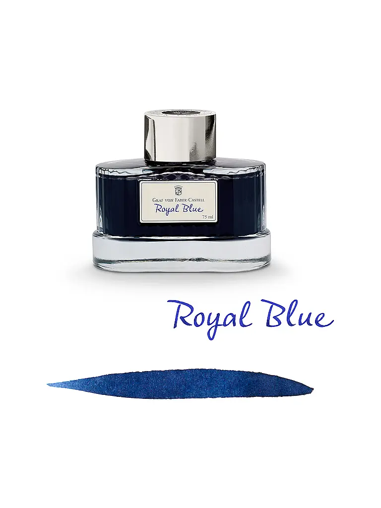 GRAF VON FABER-CASTELL | Tintenglas Royal Blue 75ml | Keine Farbe