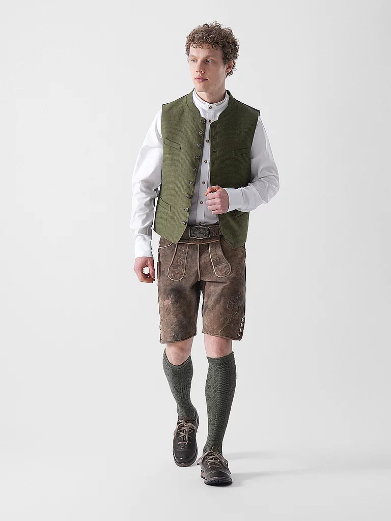 GRASEGGER Gilet traditionnel VOITL 5 olive | 52
