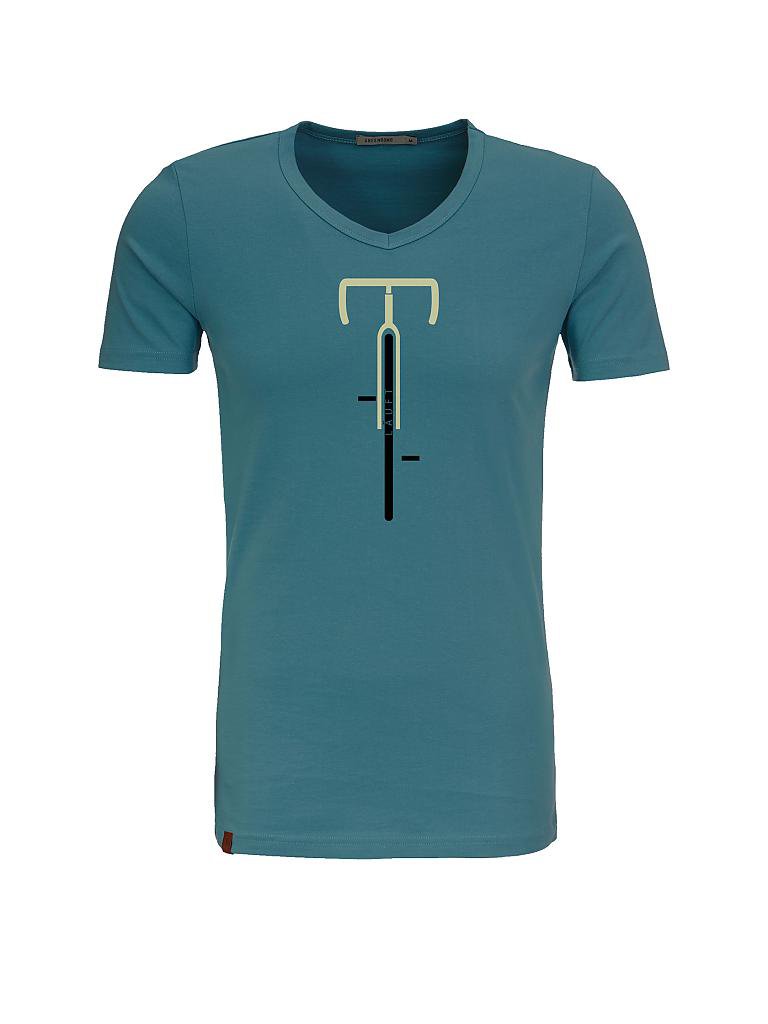GREENBOMB | T-Shirt "Bike" | blau