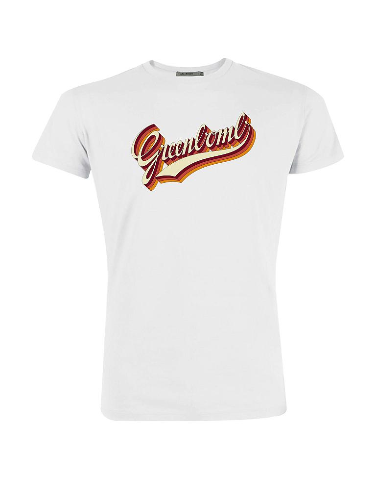 GREENBOMB | T-Shirt "Logo Retro" | weiß