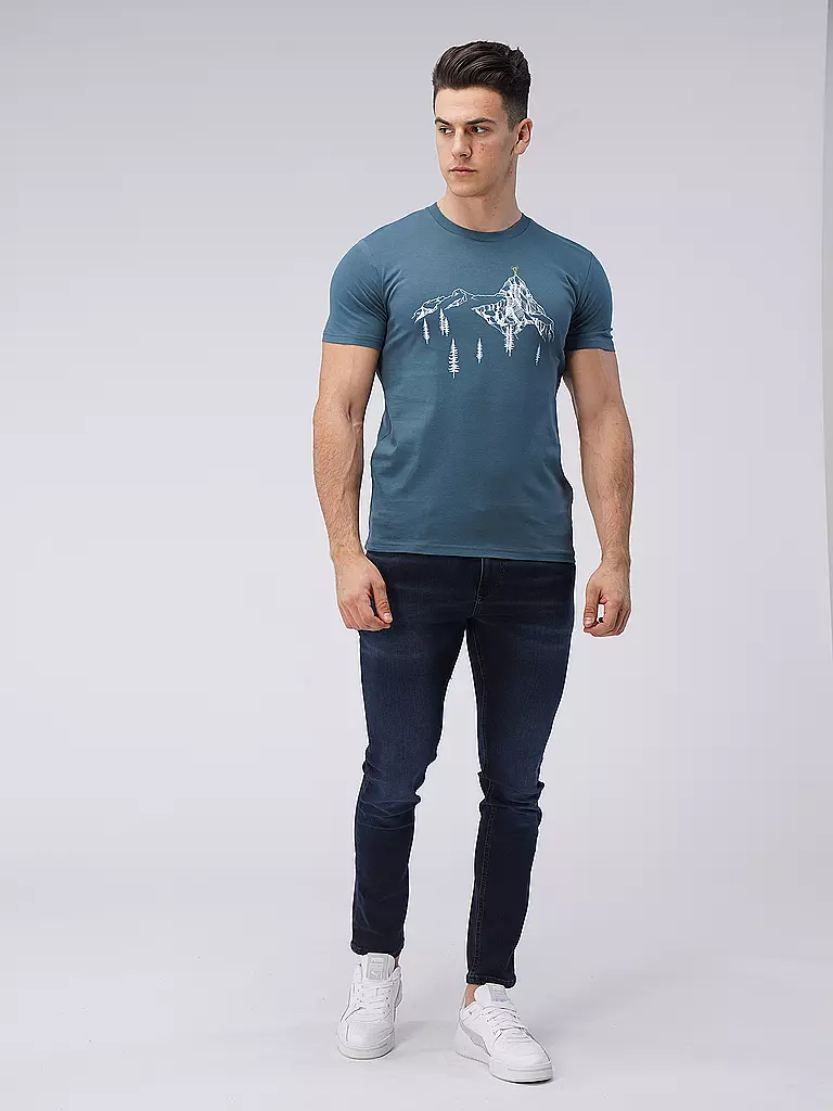 GREENBOMB | T-Shirt  BIKE DESTINATION | blau