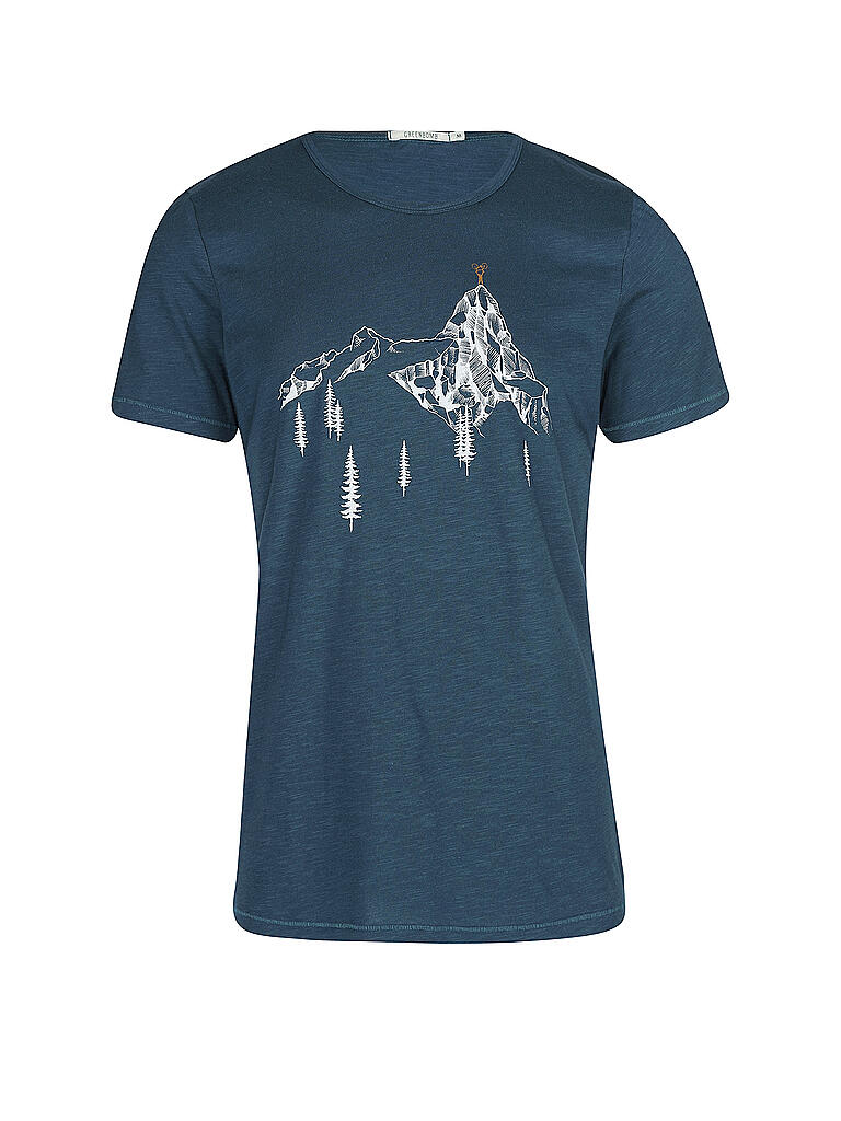 GREENBOMB | T-Shirt BIKE DESTINATION | blau