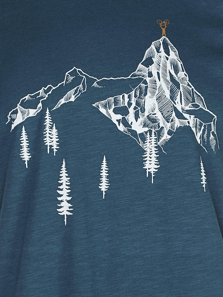 GREENBOMB | T-Shirt BIKE DESTINATION | blau