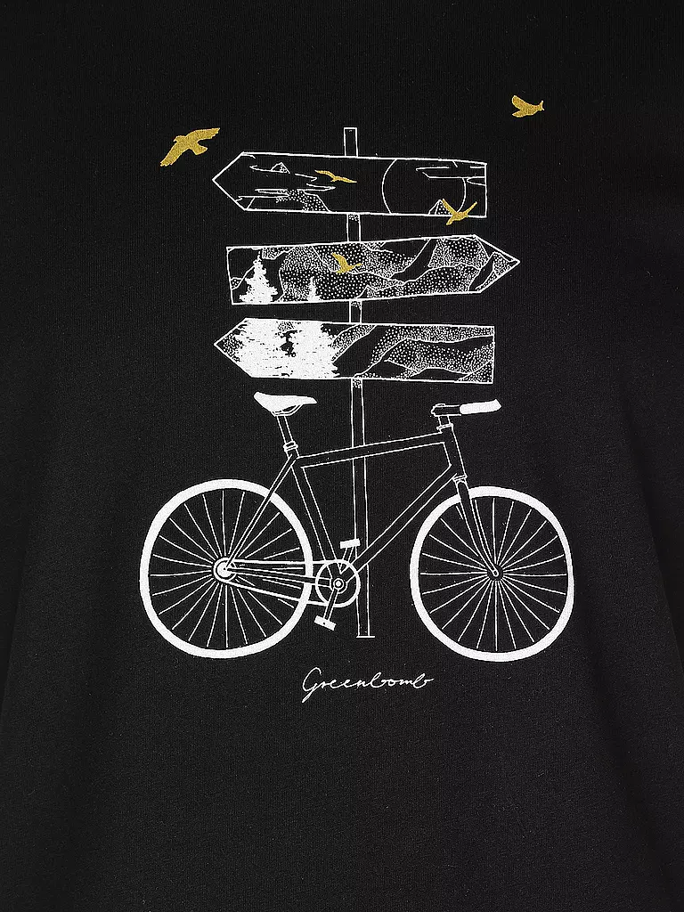 GREENBOMB | T-Shirt BIKE OUTDOOR | schwarz